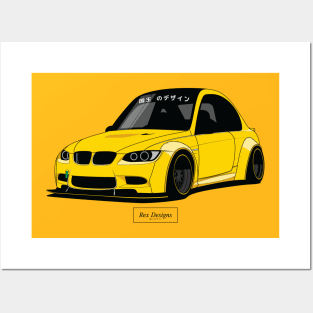 BMW E92 (Yellow) Posters and Art